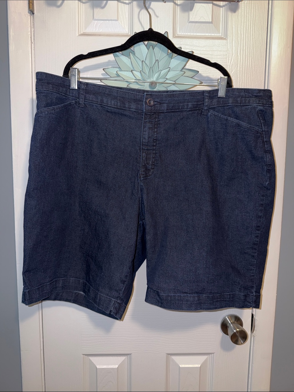 Dark Denim Wash Bermuda Shorts